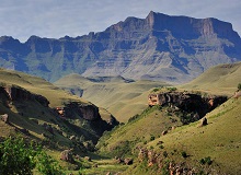 Panorama sulle Drakensberg Mountains