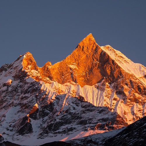 Machapuchare al tramonto | Viaggiare in Nepal