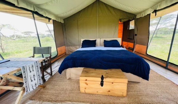 Pamoja Migration Camp letto | Safari Tanzania Zanzibar