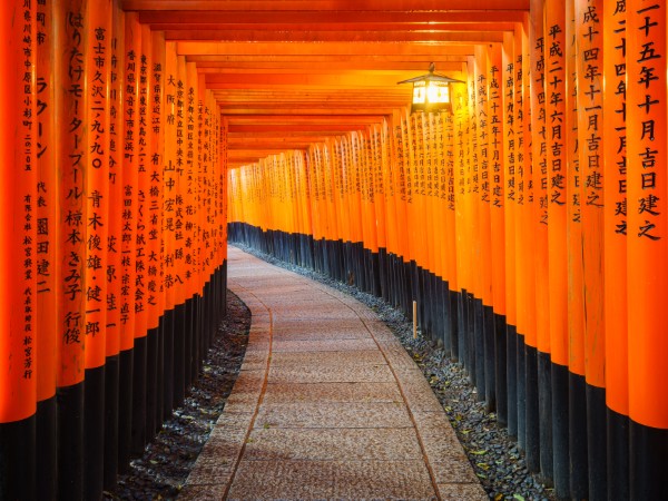 Attraversare la galleria Fushimi Inari-taisha