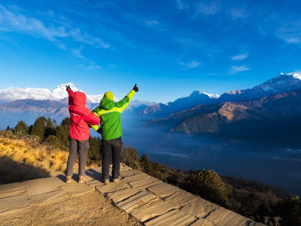 L’alba vista Himalaya dal Poon Hill Viewpoint