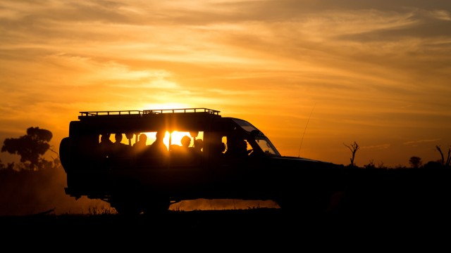 Tramonto all'Etosha National Park