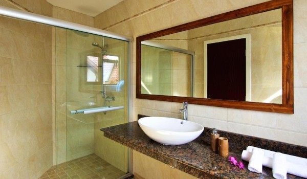 Villa Sole Praslin bagno | Viaggio Seychelles