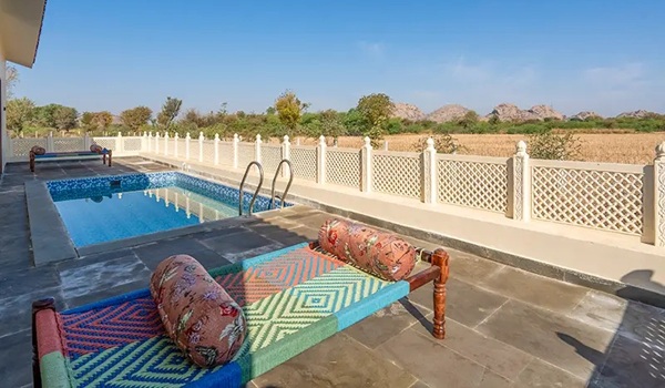 Nature Jawai Retreat piscina | Viaggio in Rajasthan