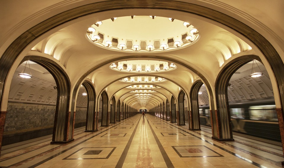 La stazione di Mayakovskaya | Metropolitana Mosca