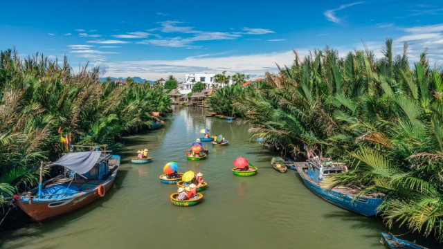 Basket boats nel villaggio di Cam Thanh | Tour del Vietnam
