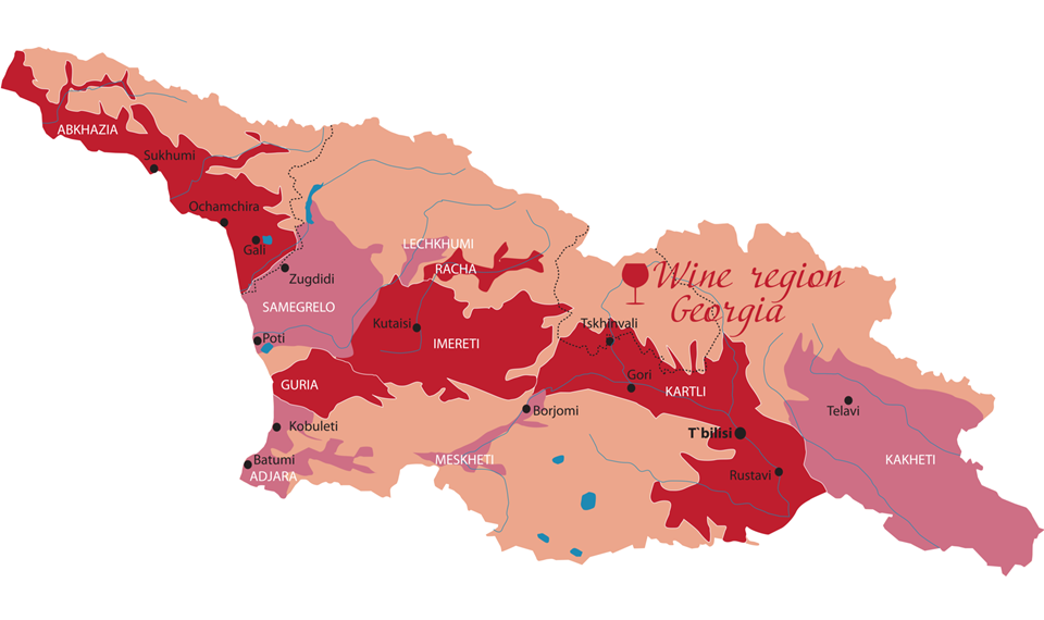 Le regioni vinicole della Georgia | Vino Georgiano